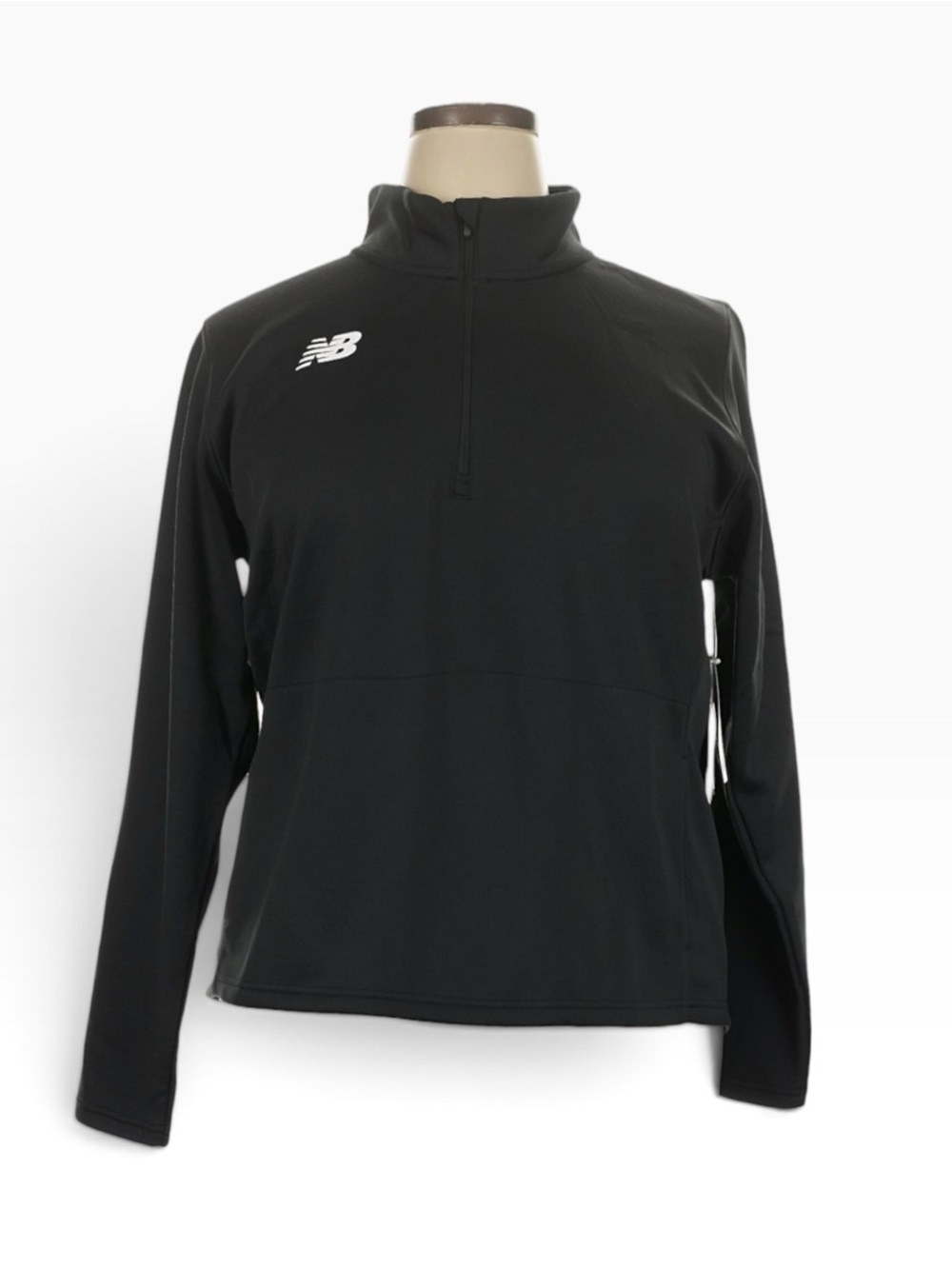 New Balance Womens 2XL Thermal Half Zip Pullover Black Fleece Athletic NWT